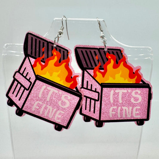 Dumpster Fire Earrings