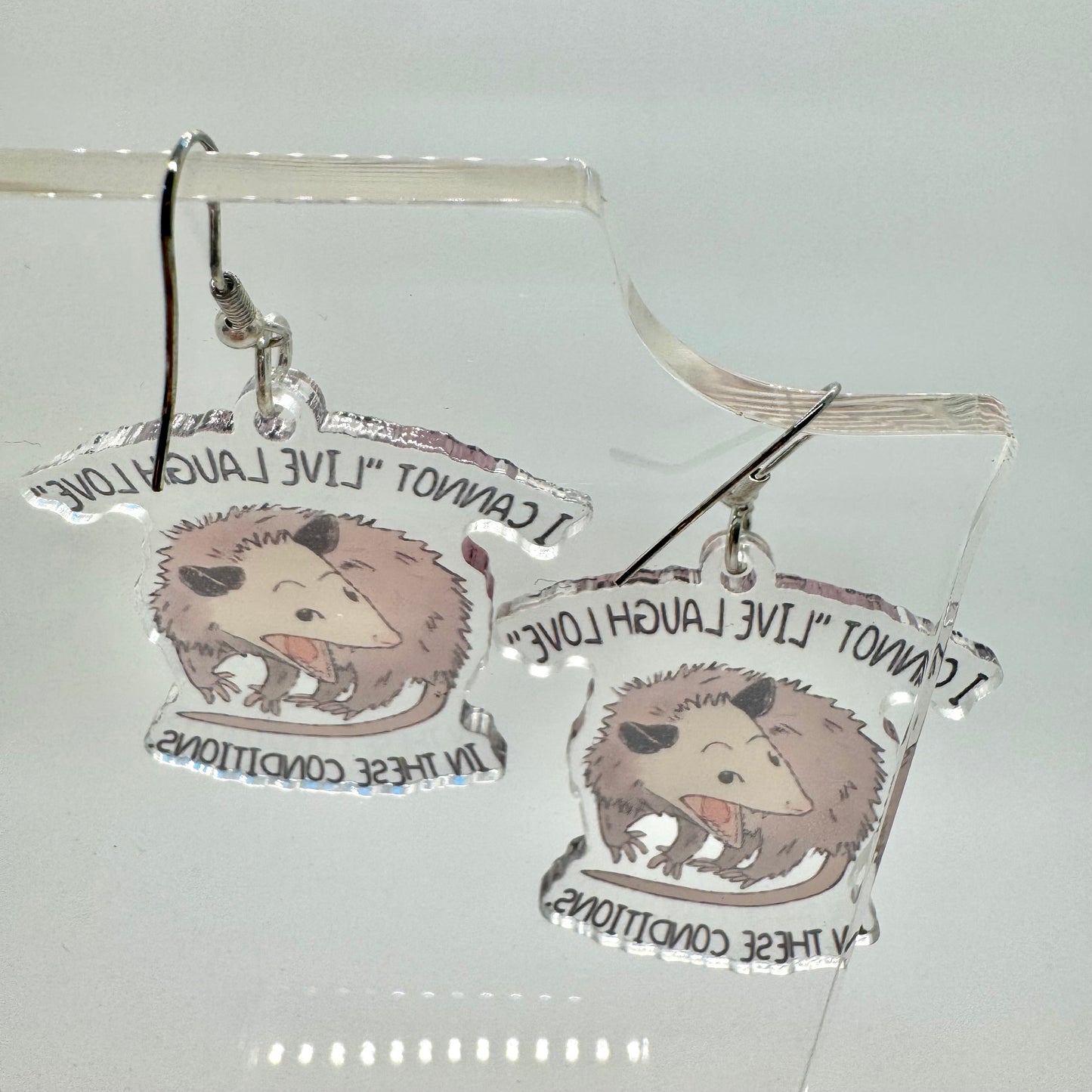 Not In The Mood Possum Earrings