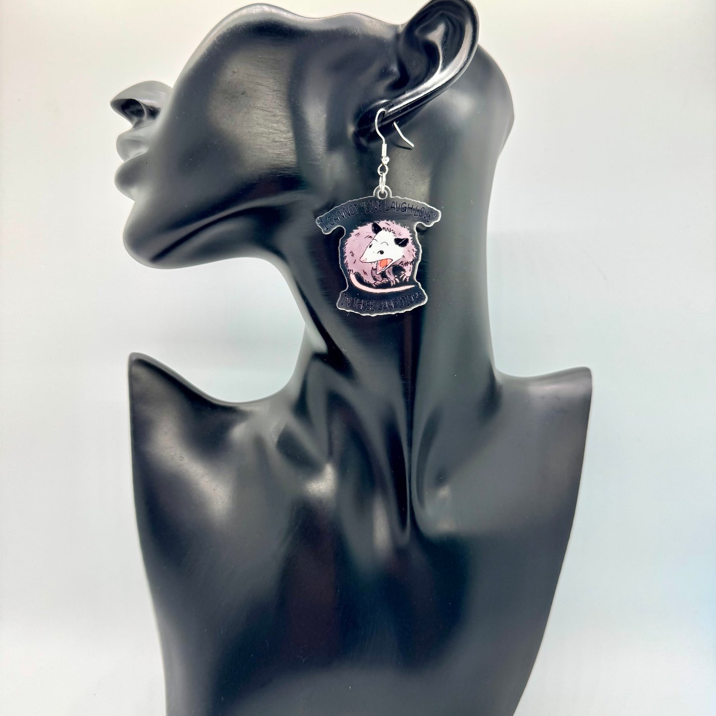 Not In The Mood Possum Earrings