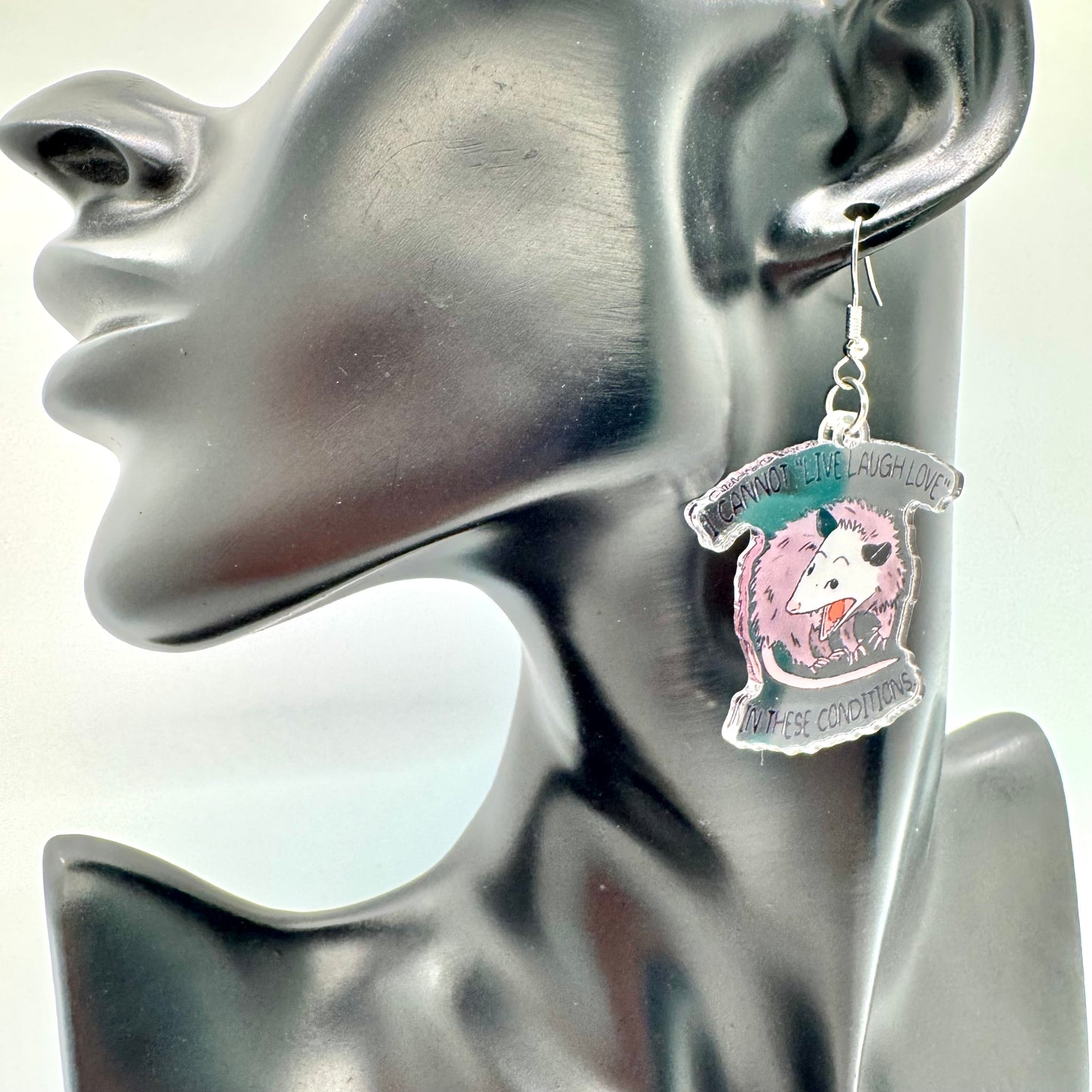 Not In The Mood Possum Earrings