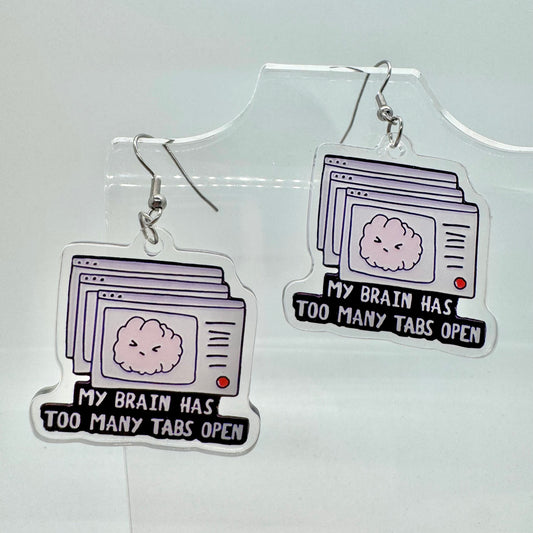 Too Many Tabs Open Earrings