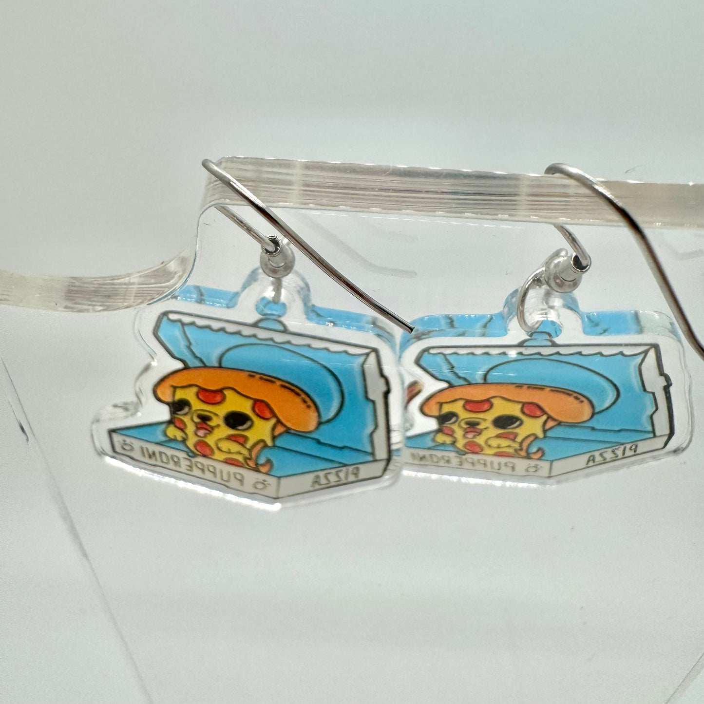 Pupperoni Pizza Dog Earrings