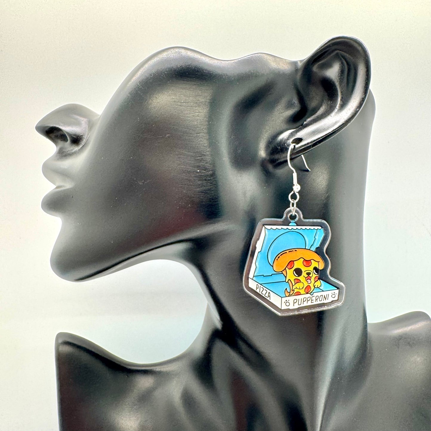 Pupperoni Pizza Dog Earrings