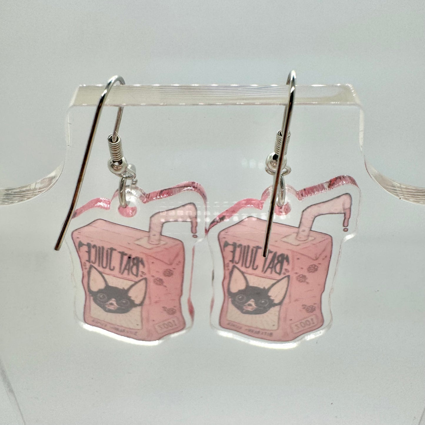 Bat Juice Box Earrings