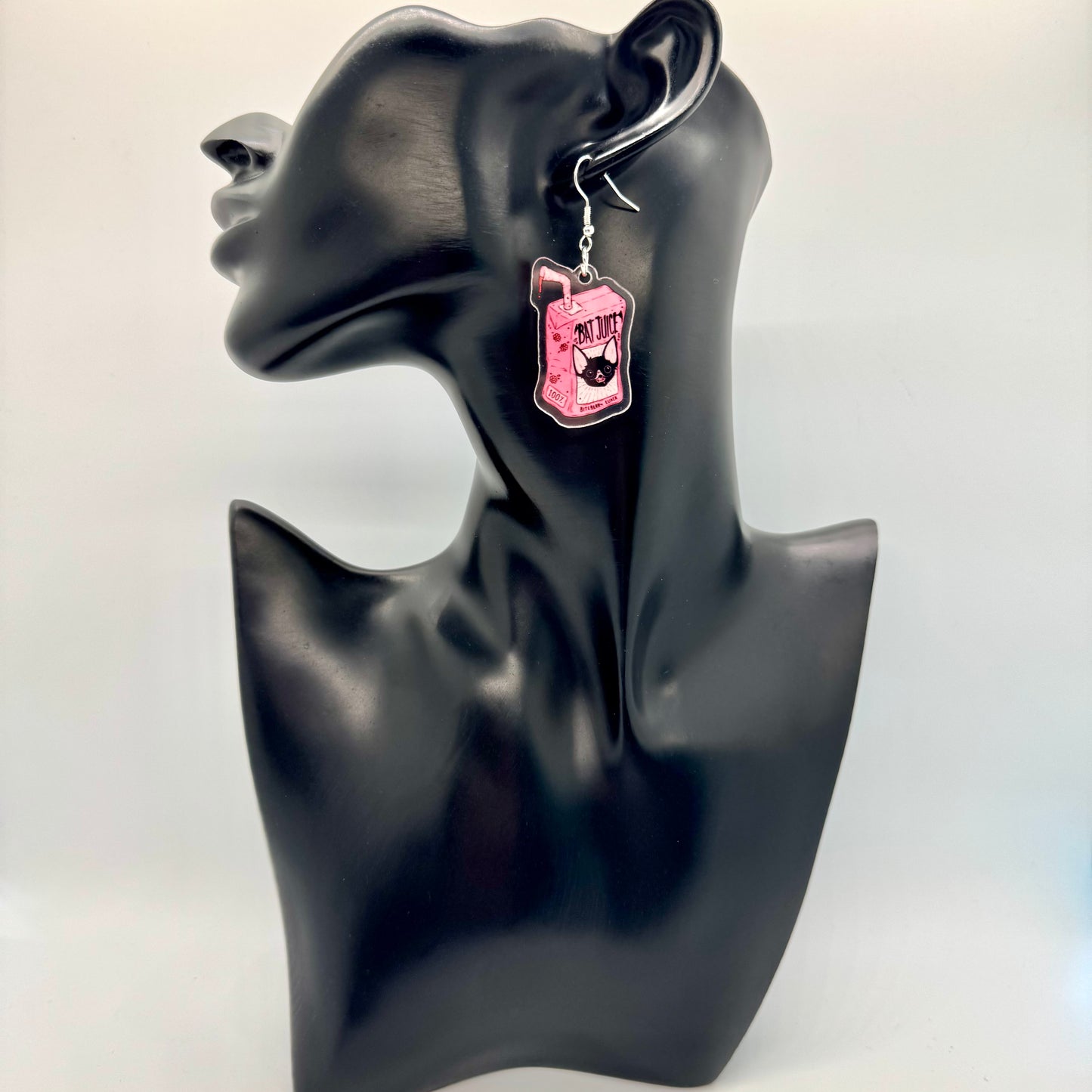 Bat Juice Box Earrings