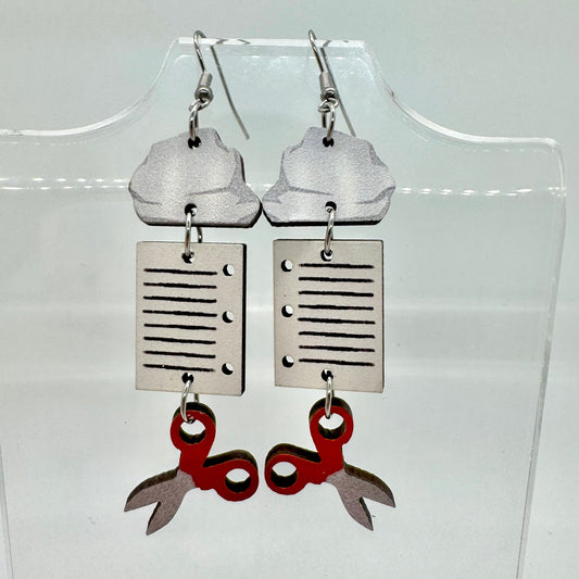 Rock Paper Scissors Earrings