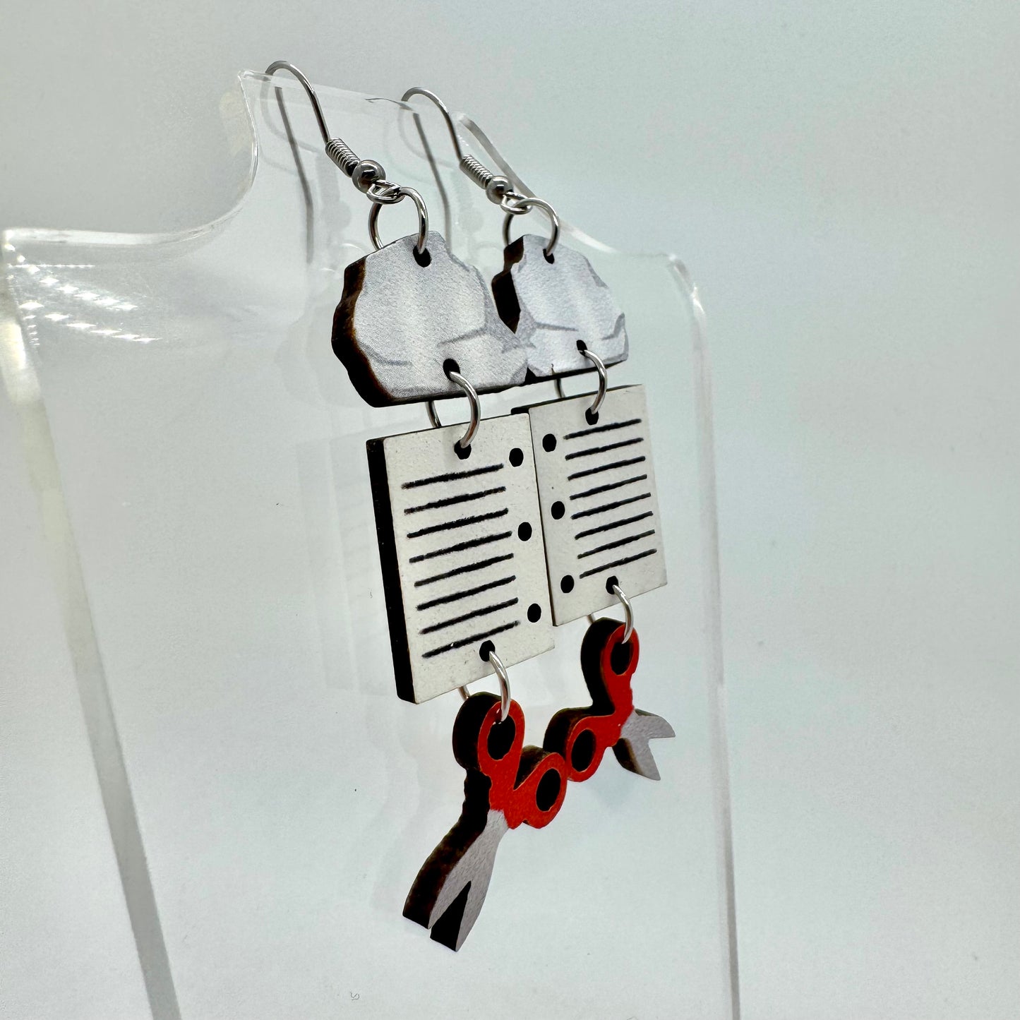 Rock Paper Scissors Earrings