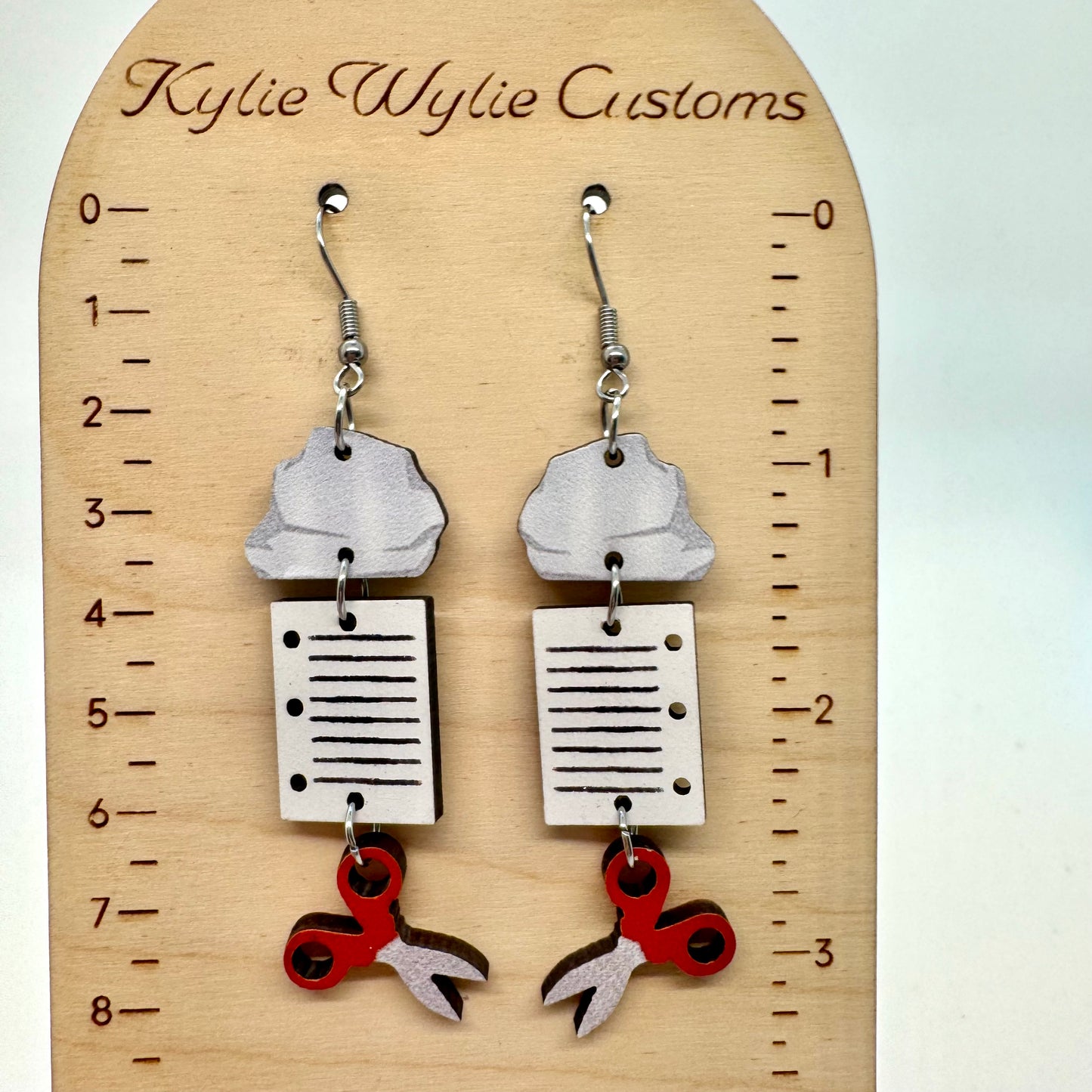 Rock Paper Scissors Earrings