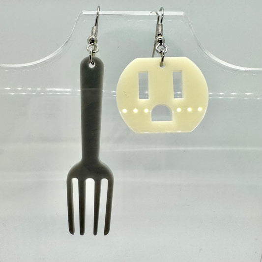Fork and Socket Earrings