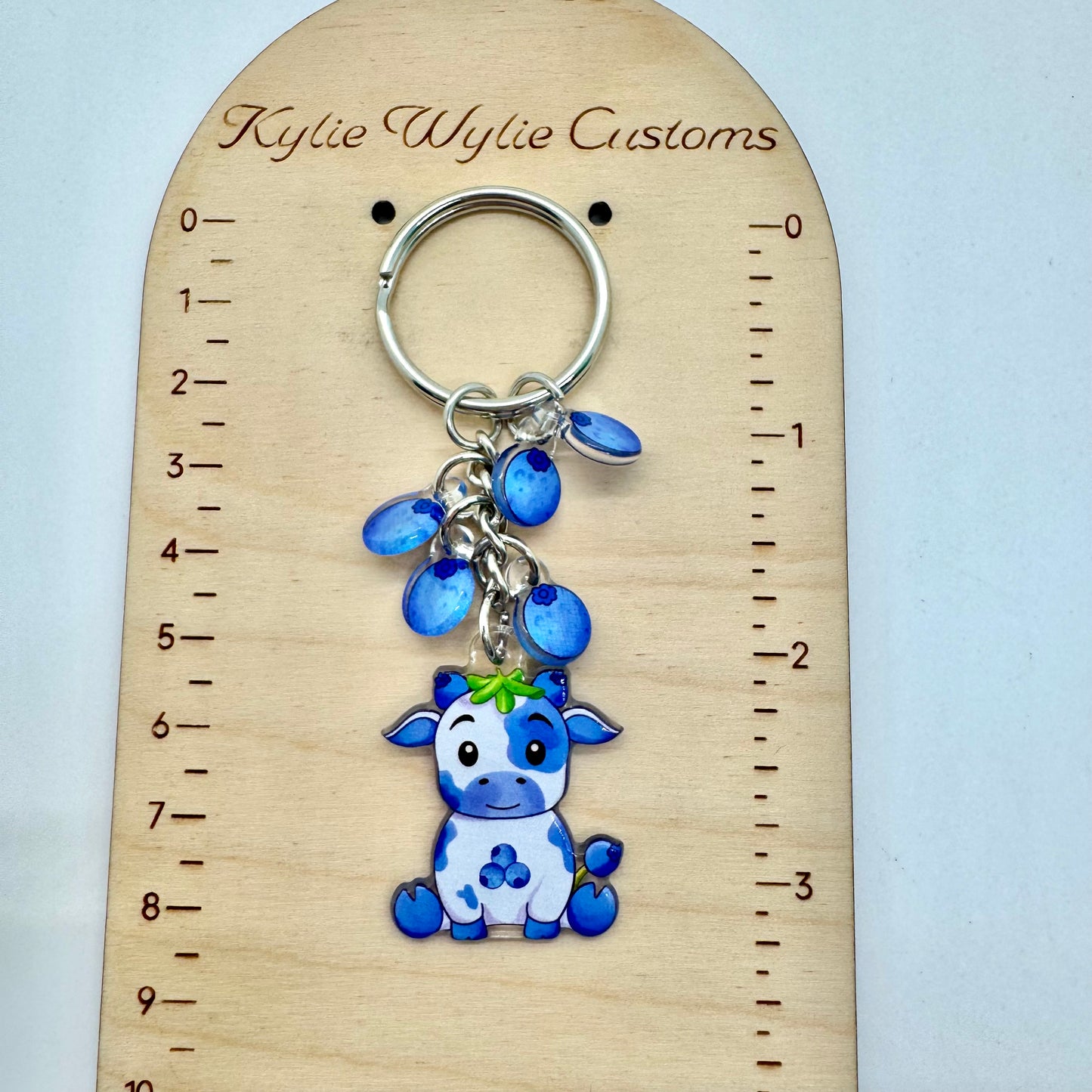Fruit Highland Cow Keychain