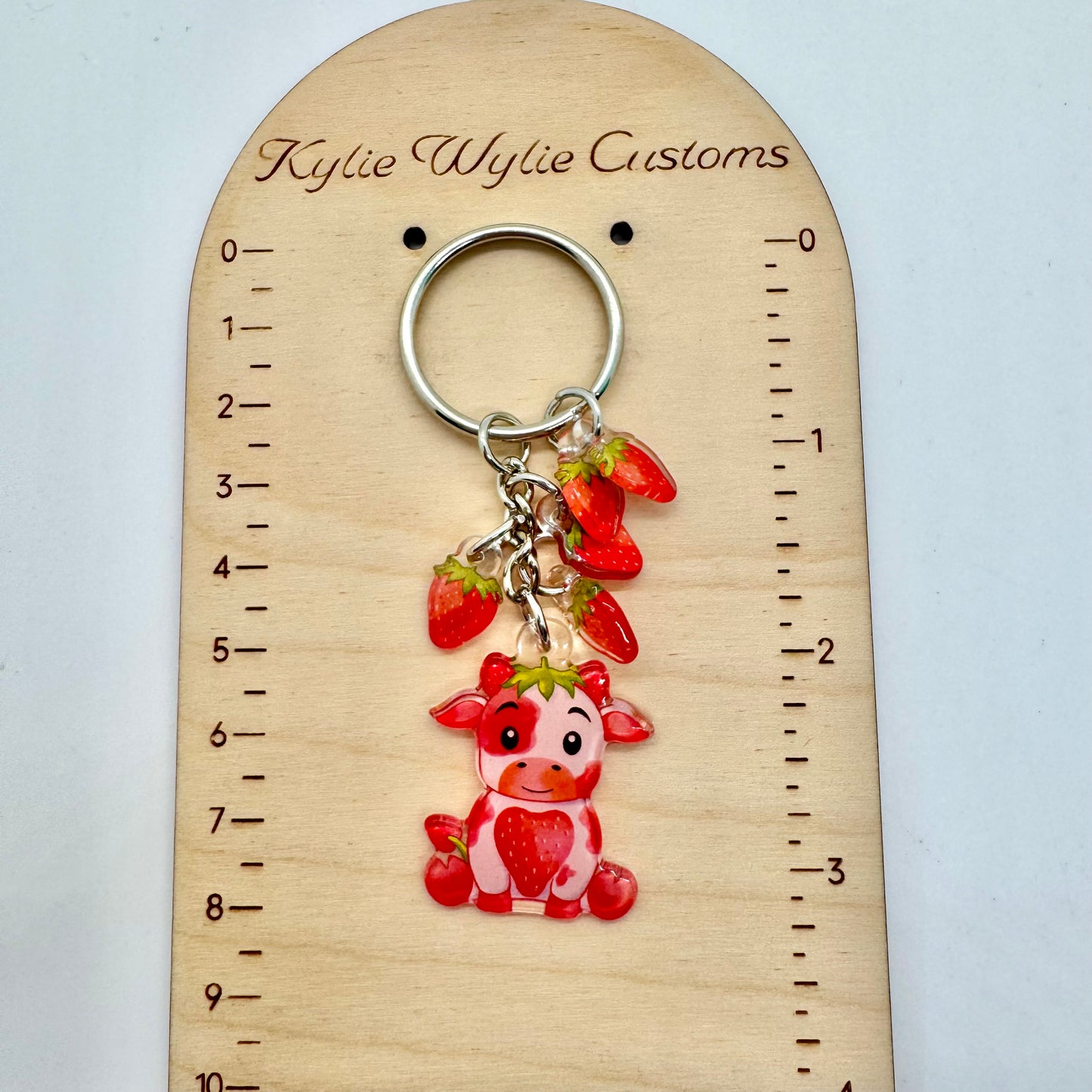 Fruit Highland Cow Keychain