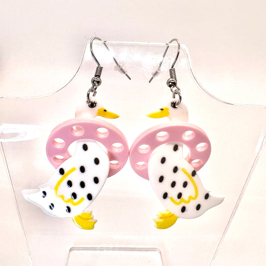 Swimming Duck Earrings