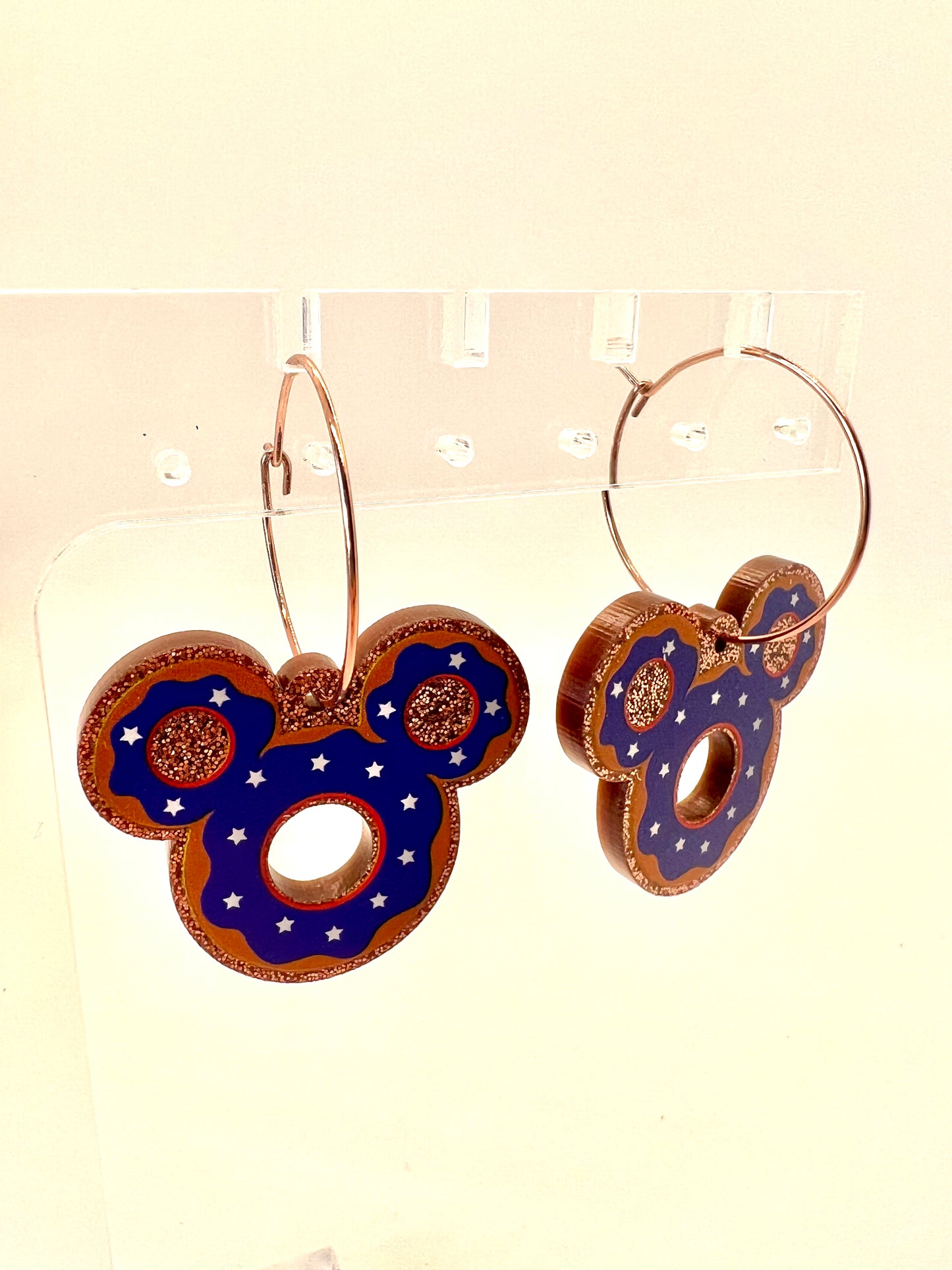 Mickey Blueberry Donut Earrings