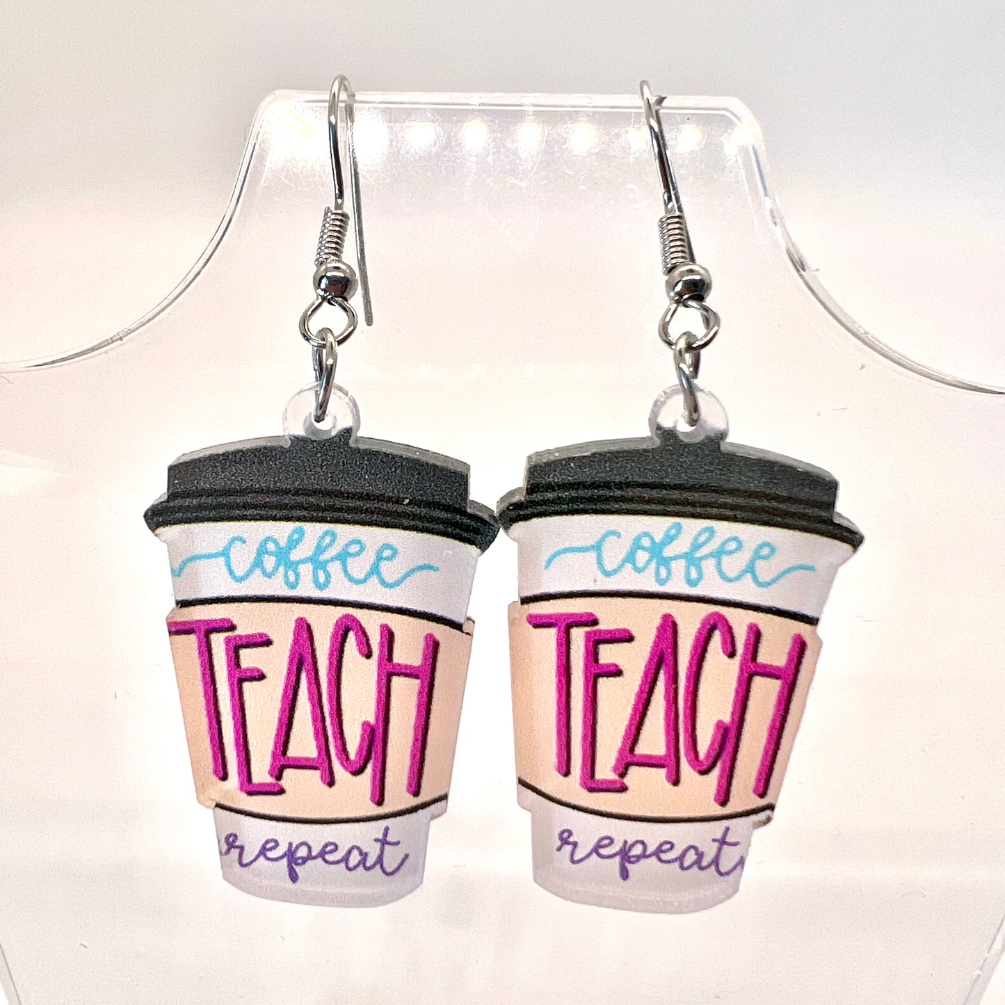 Coffee, Teach, Repeat Earrings
