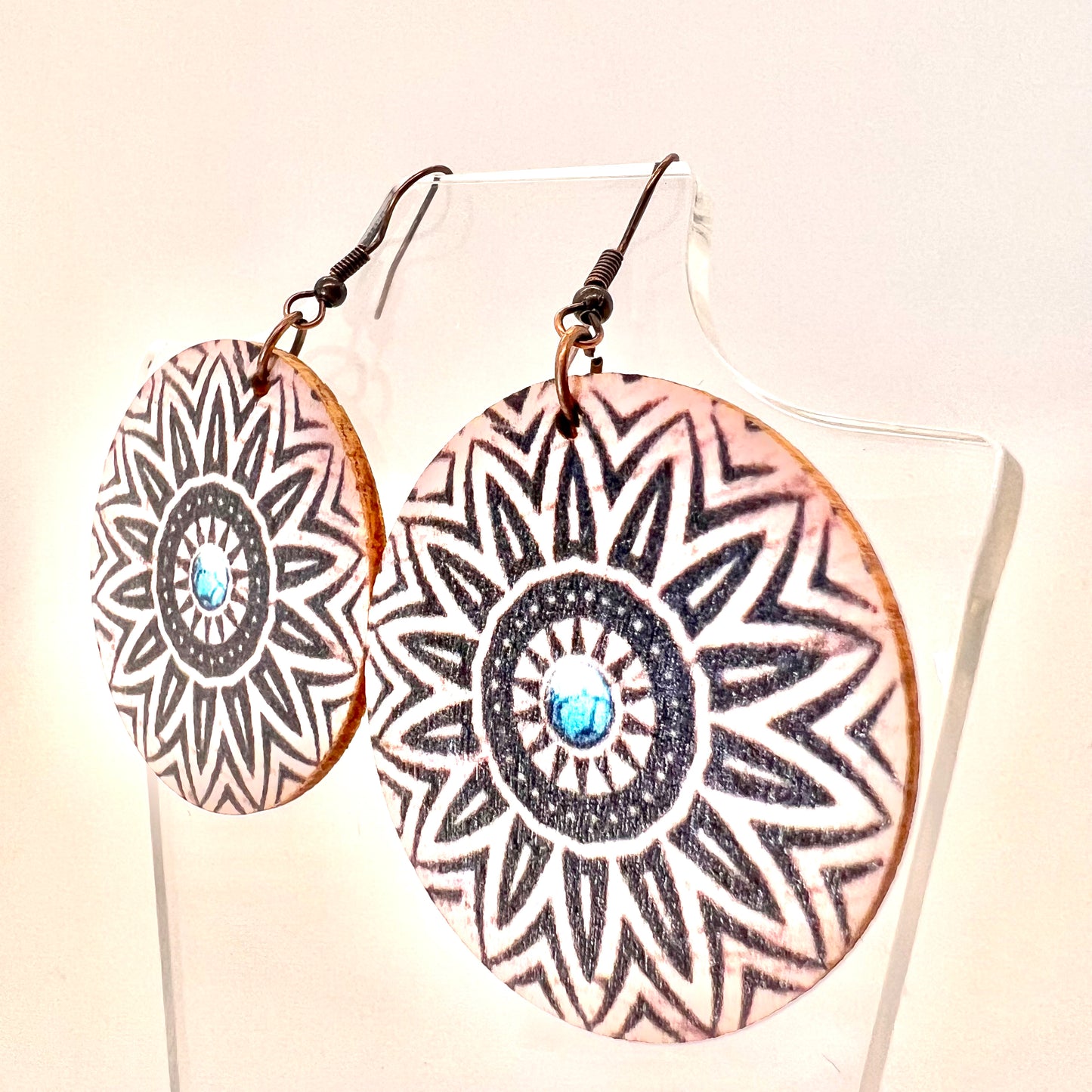 Wood Mandala Earrings