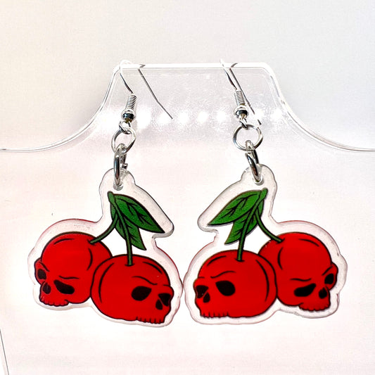 Cherry Skull Earrings