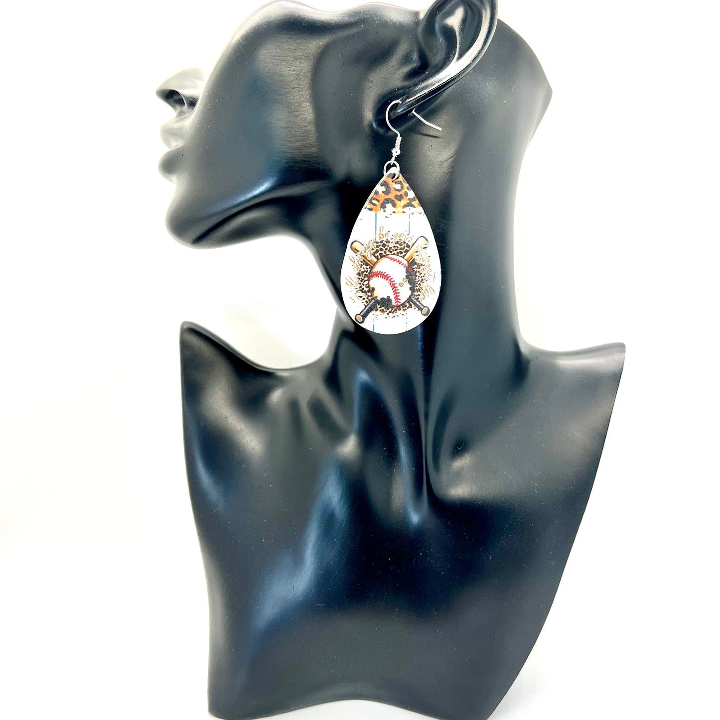 “Biggest Fan” Baseball Earrings