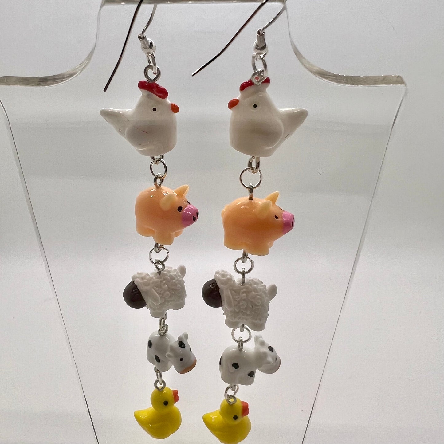 Farm Animal Chain Earrings