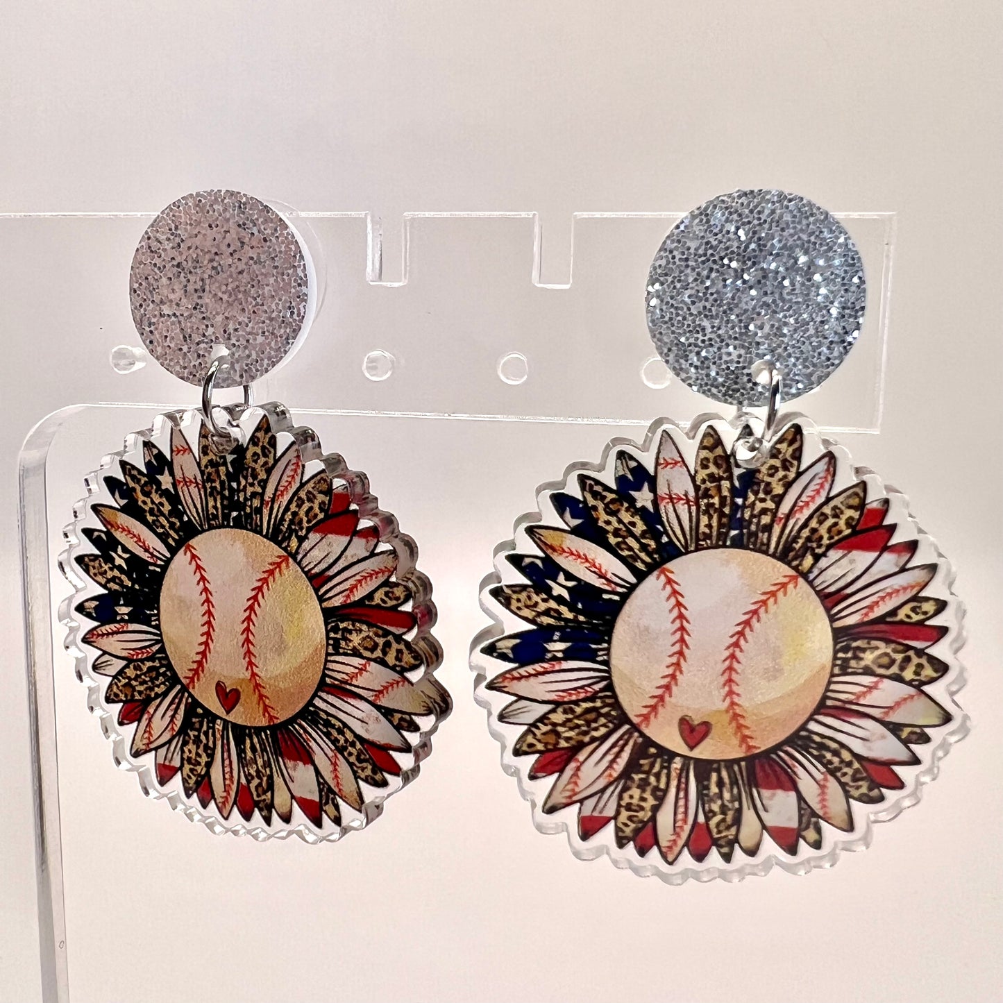 Baseball Flag Earrings