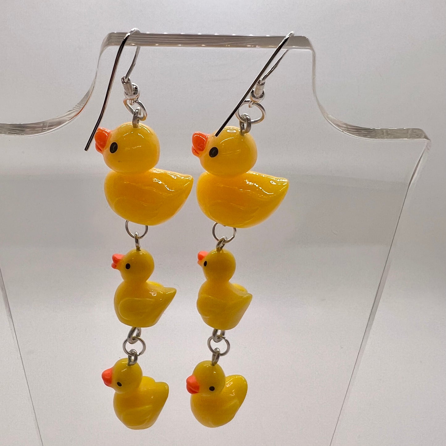 Duck Family Chain Earrings