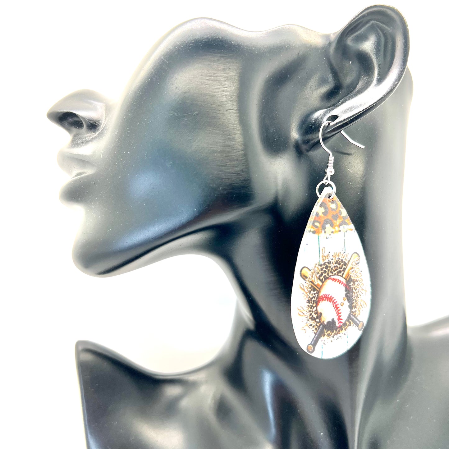 “Biggest Fan” Baseball Earrings