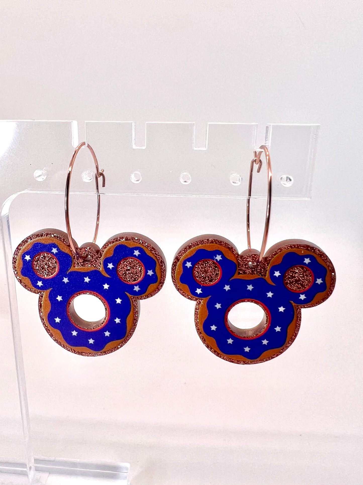 Mickey Blueberry Donut Earrings