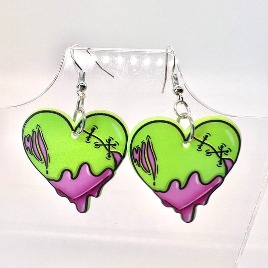 Zombie Heart Earrings