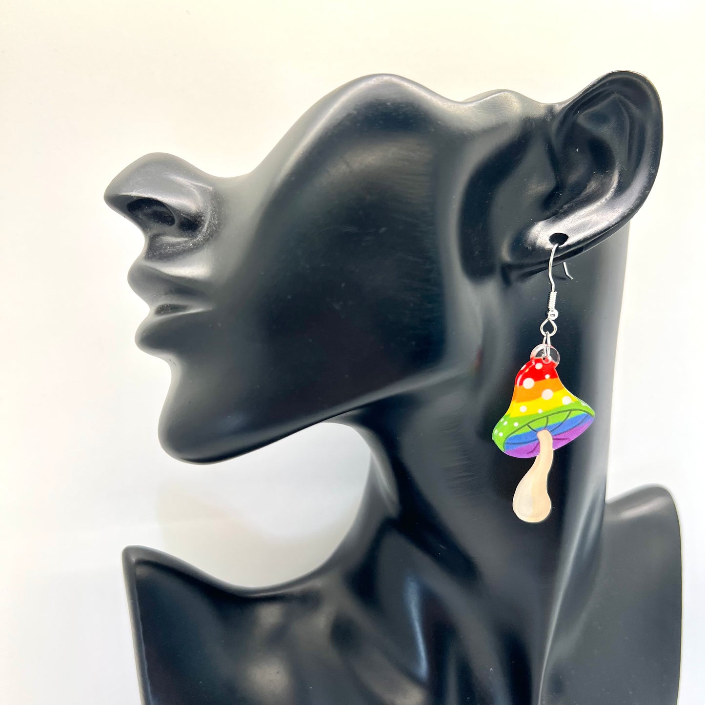 Rainbow Mushroom Earrings