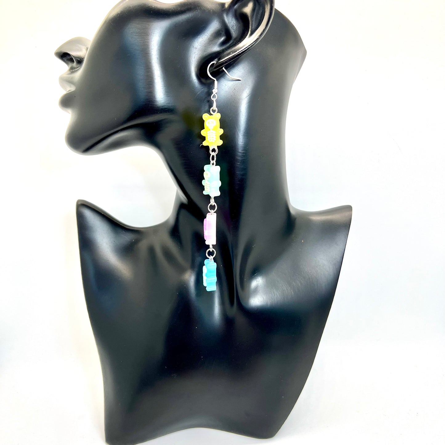 Skeleton Gummy Chain Earrings