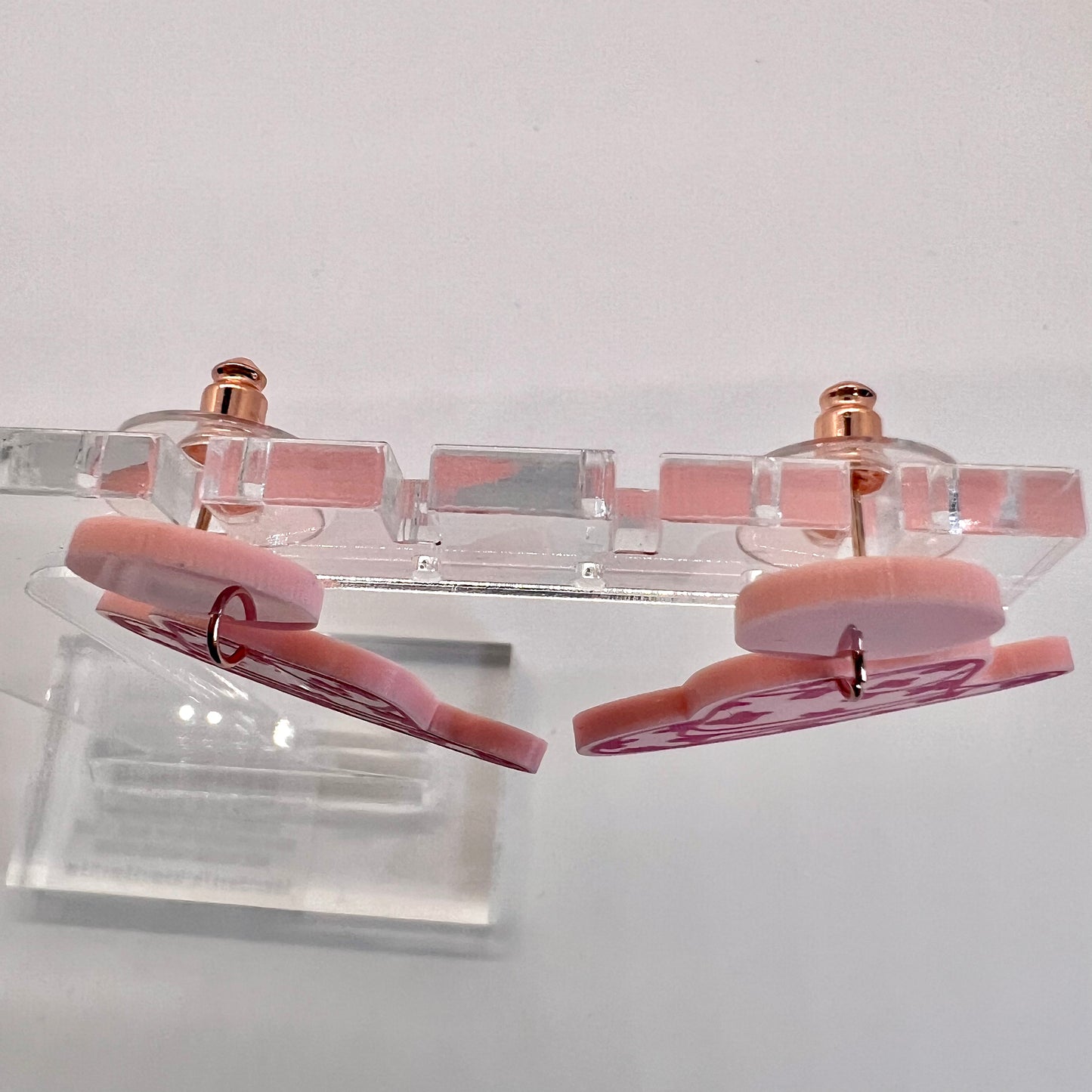 Pink Cowgirl Hat Earrings