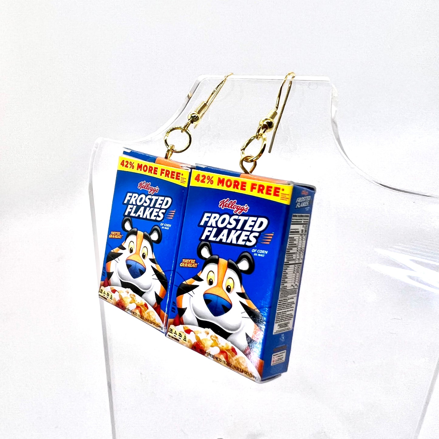 Frosted Flakes Cereal Earrings