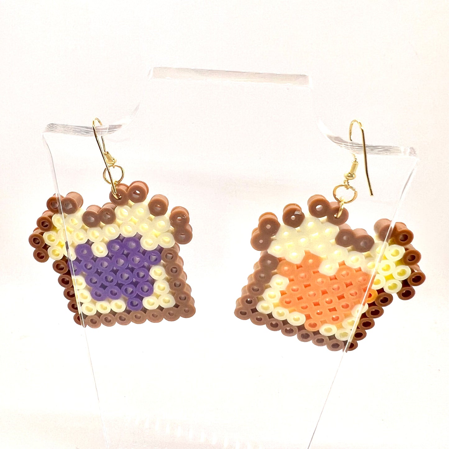8-Bit Toast Earrings - PB&J