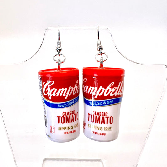 Campbells Tomato Soup Earrings