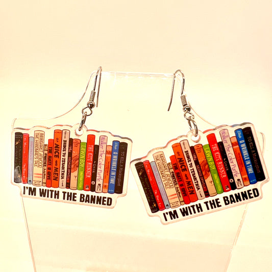 Banned Book Earrings