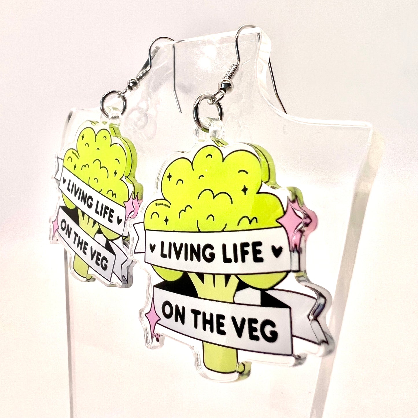 Vegan Broccoli Earrings