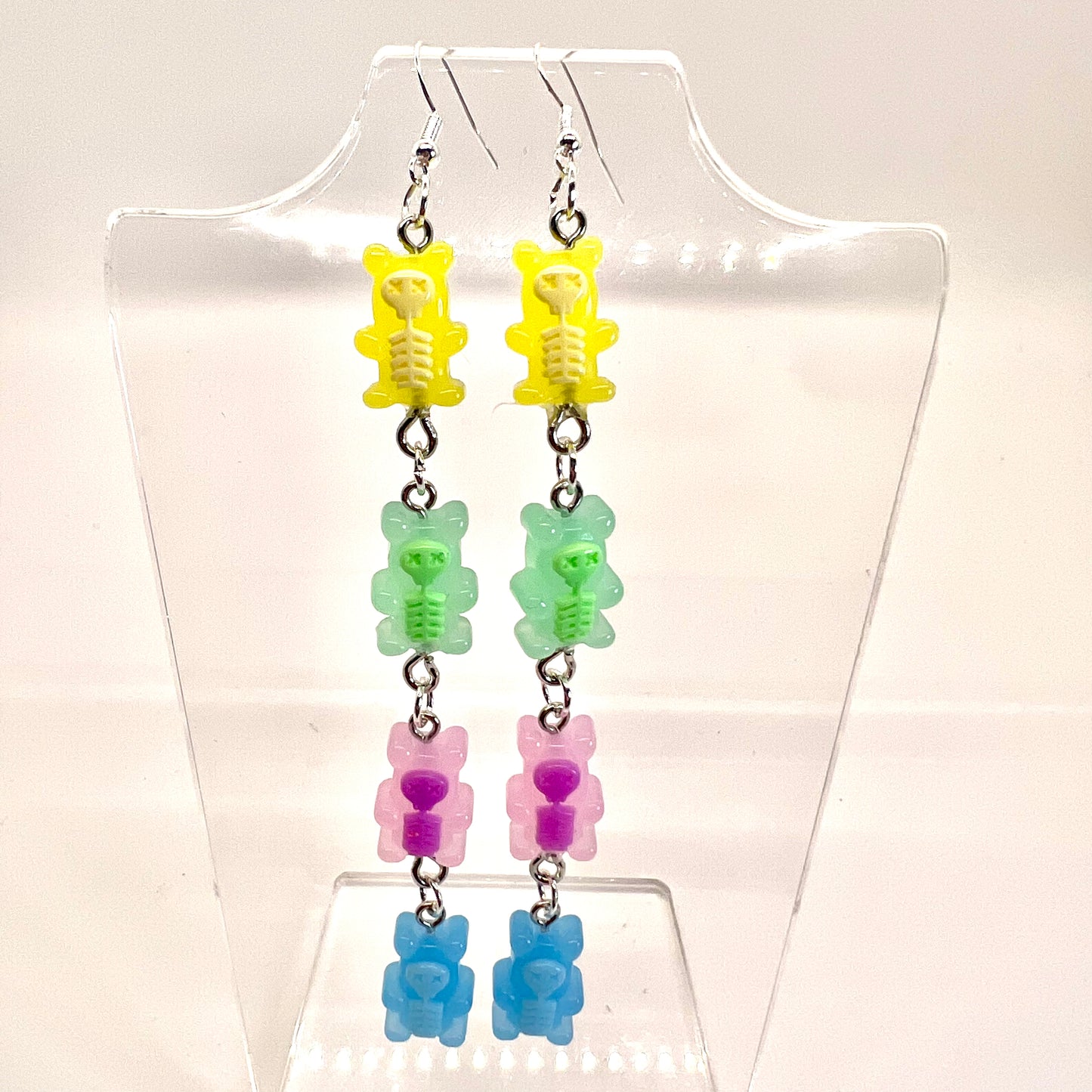 Skeleton Gummy Chain Earrings