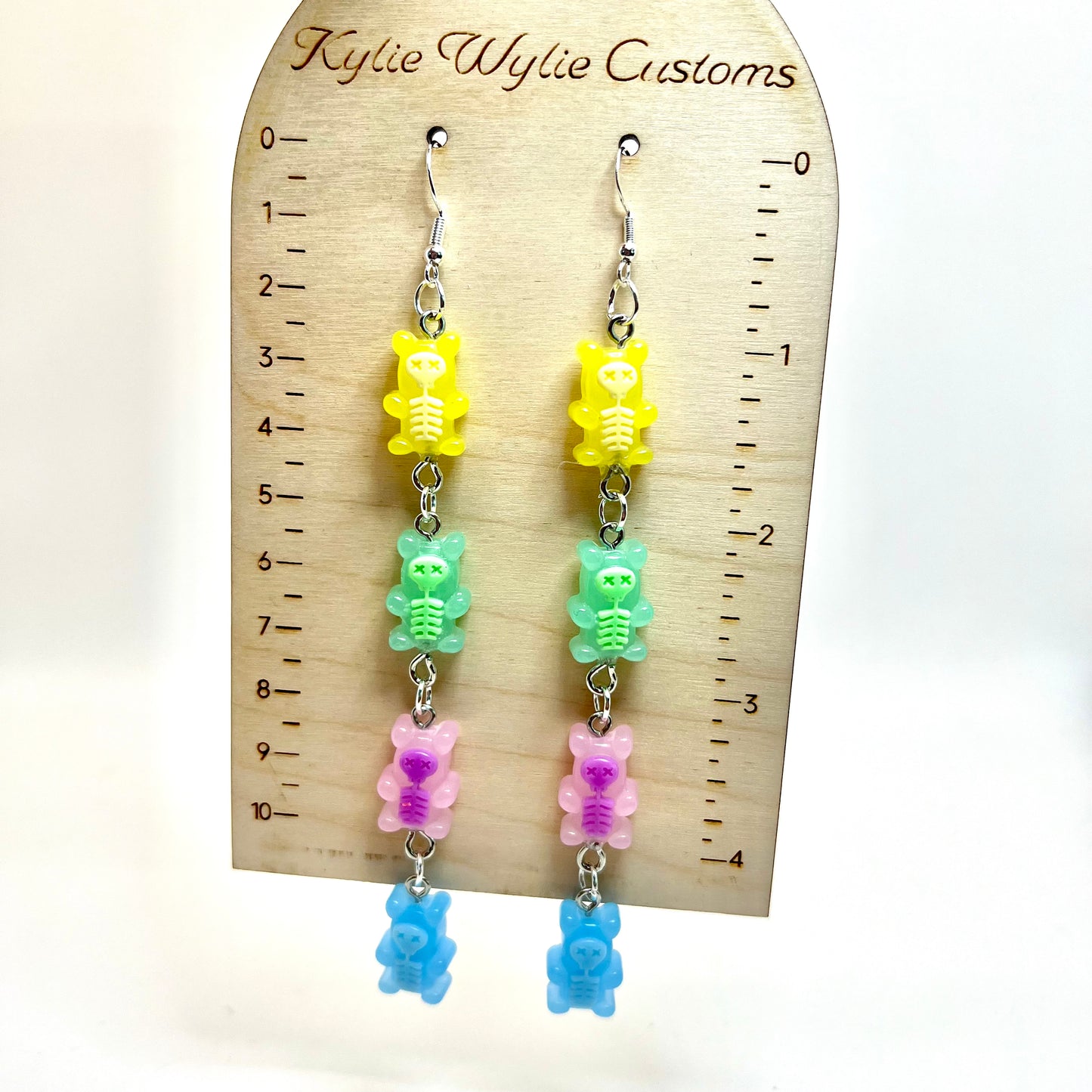 Skeleton Gummy Chain Earrings