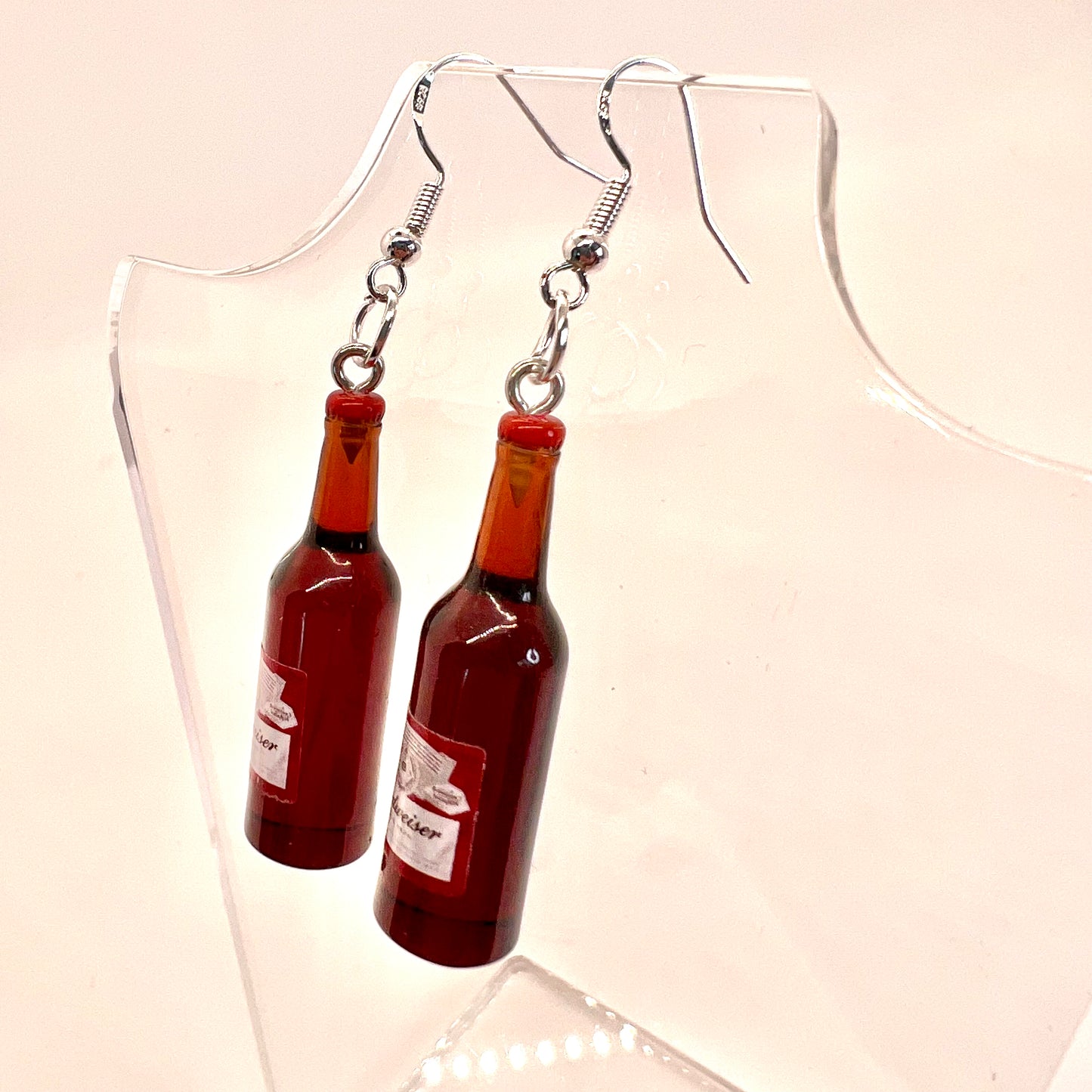 Budweiser Bottle Earrings