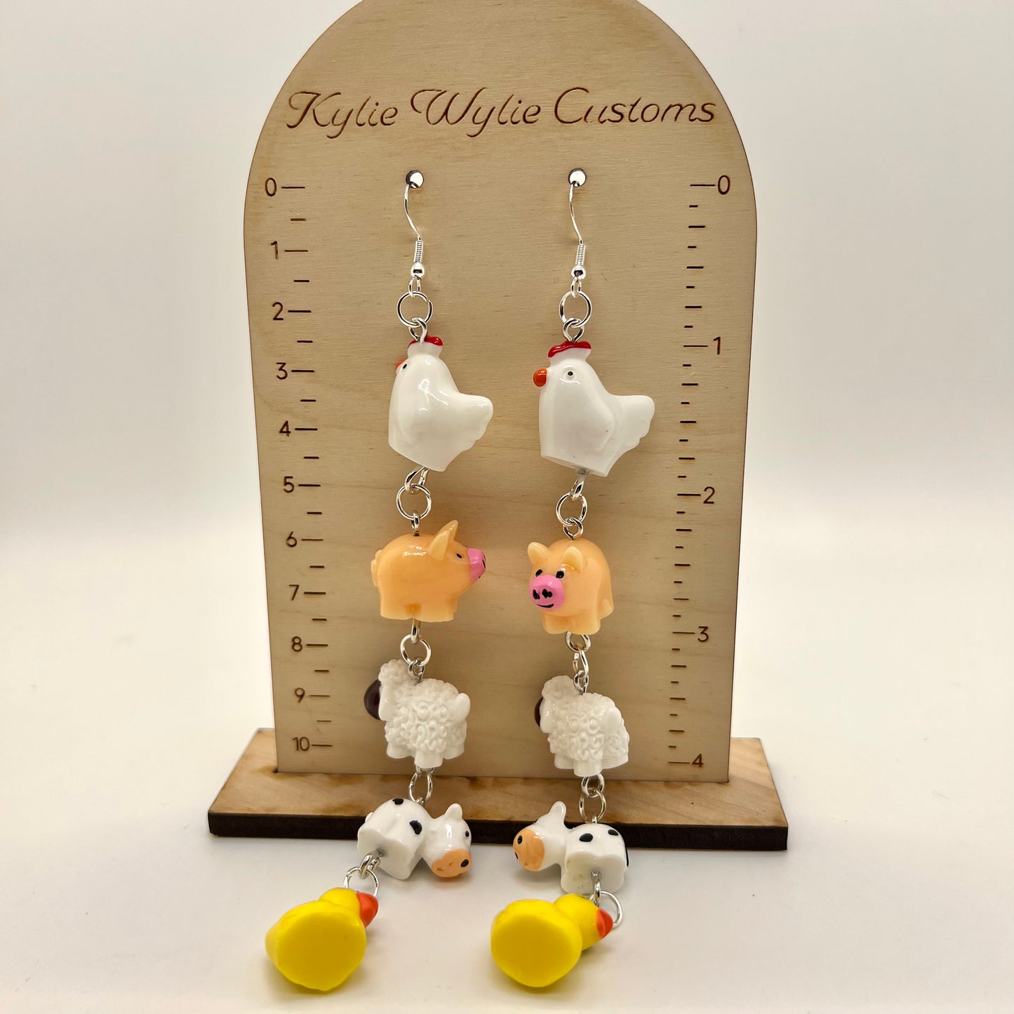 Farm Animal Chain Earrings