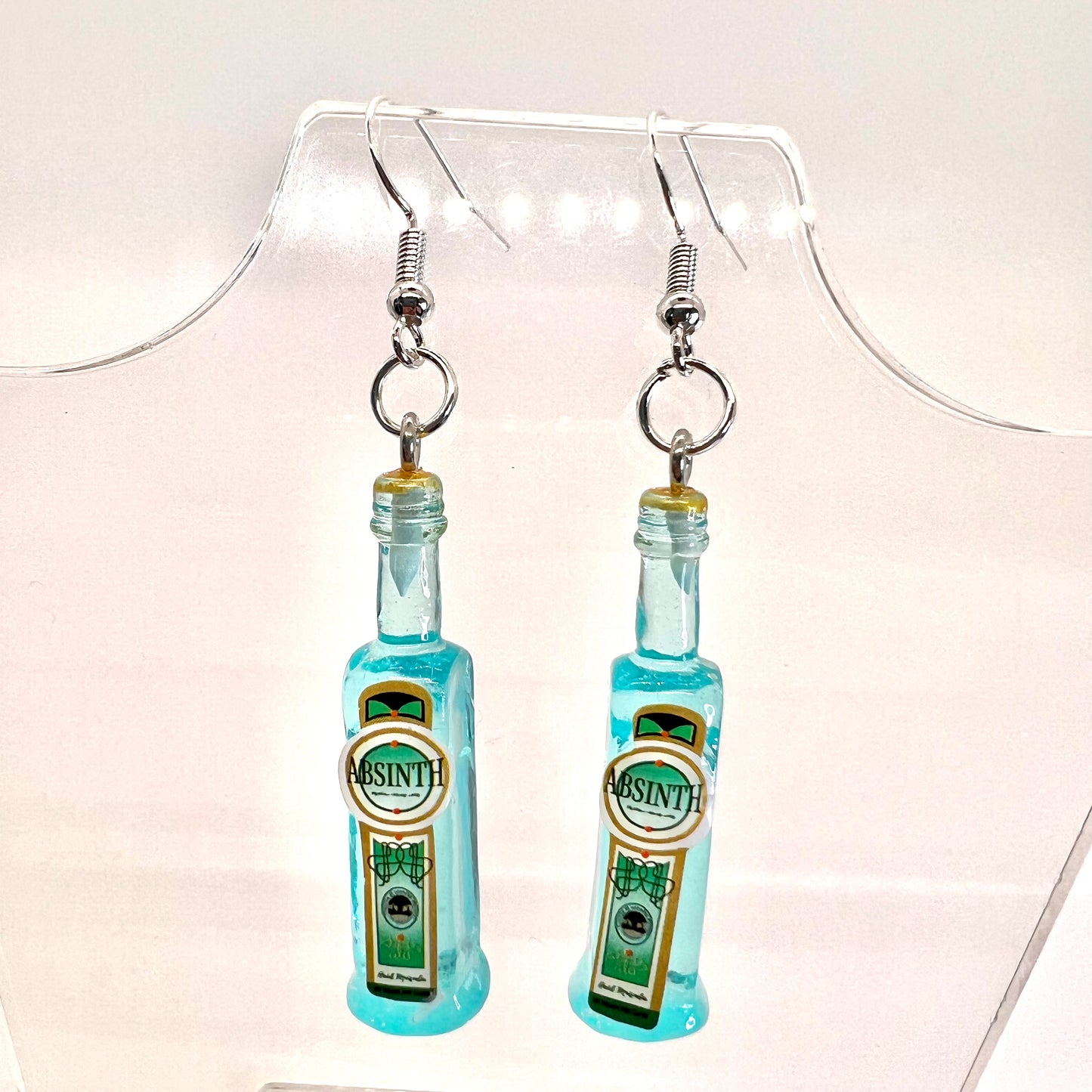Absinth Bottle Earrings