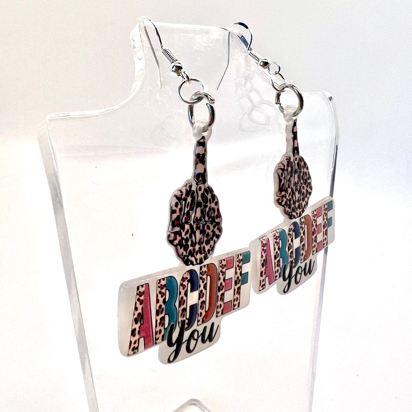 Angry ABC Earrings