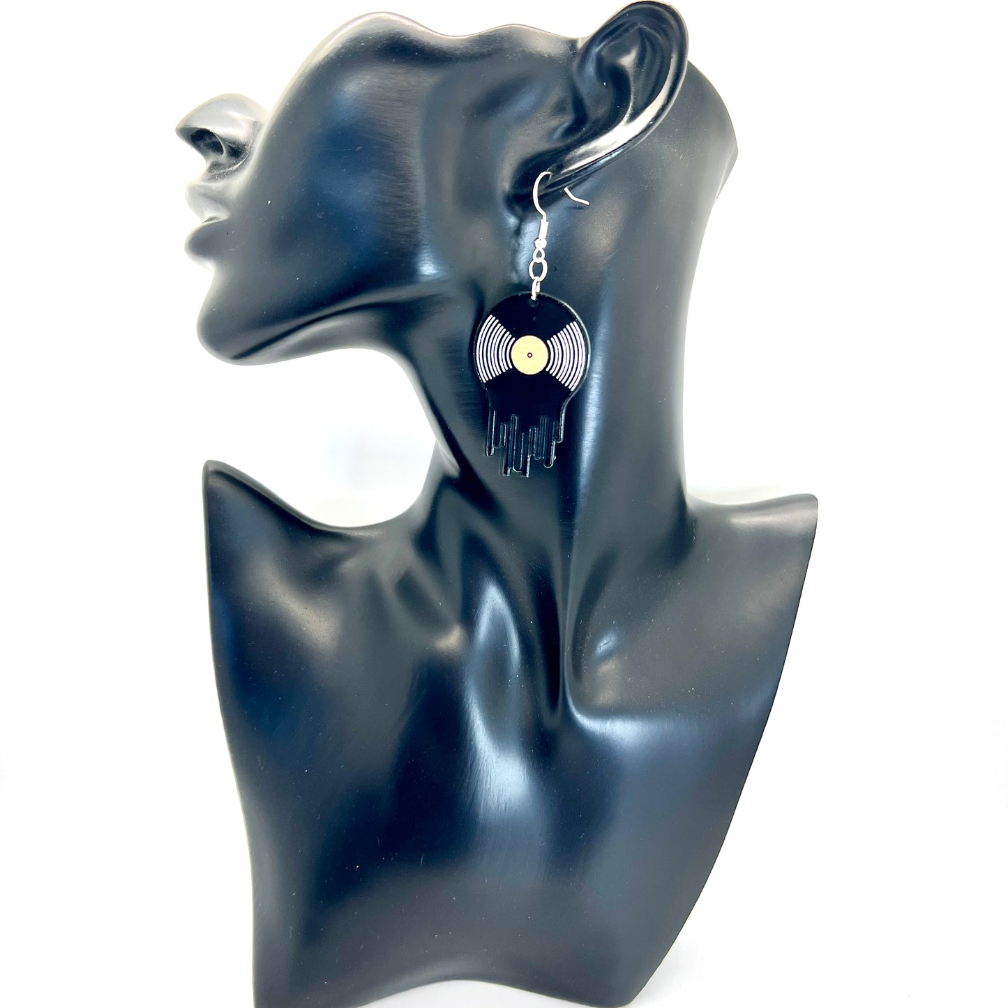 Melted Record Earrings