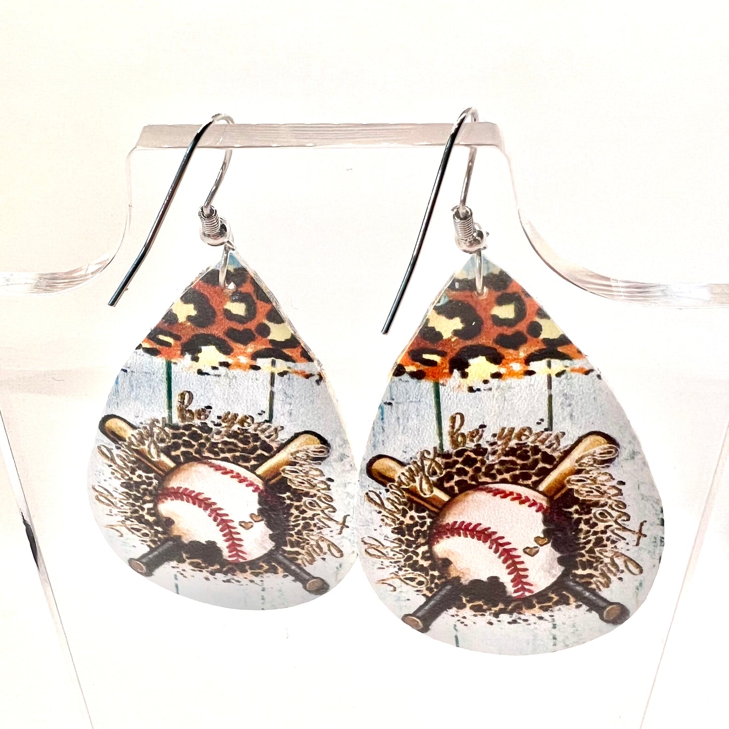 “Biggest Fan” Baseball Earrings