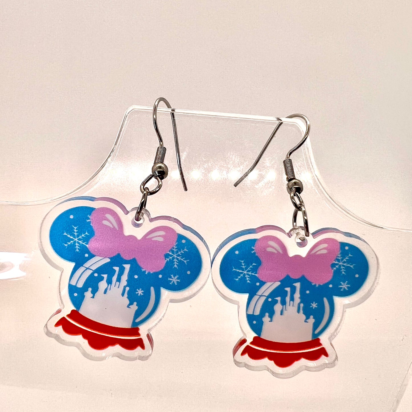 Castle Snow Globe Earrings