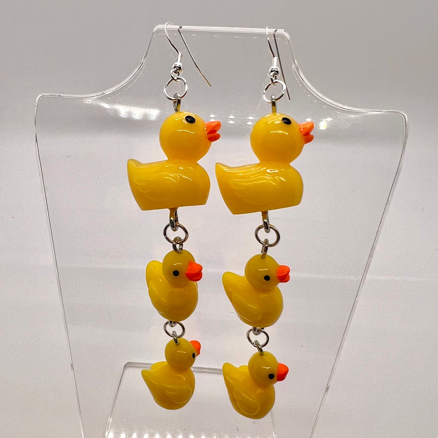 Duck Family Chain Earrings