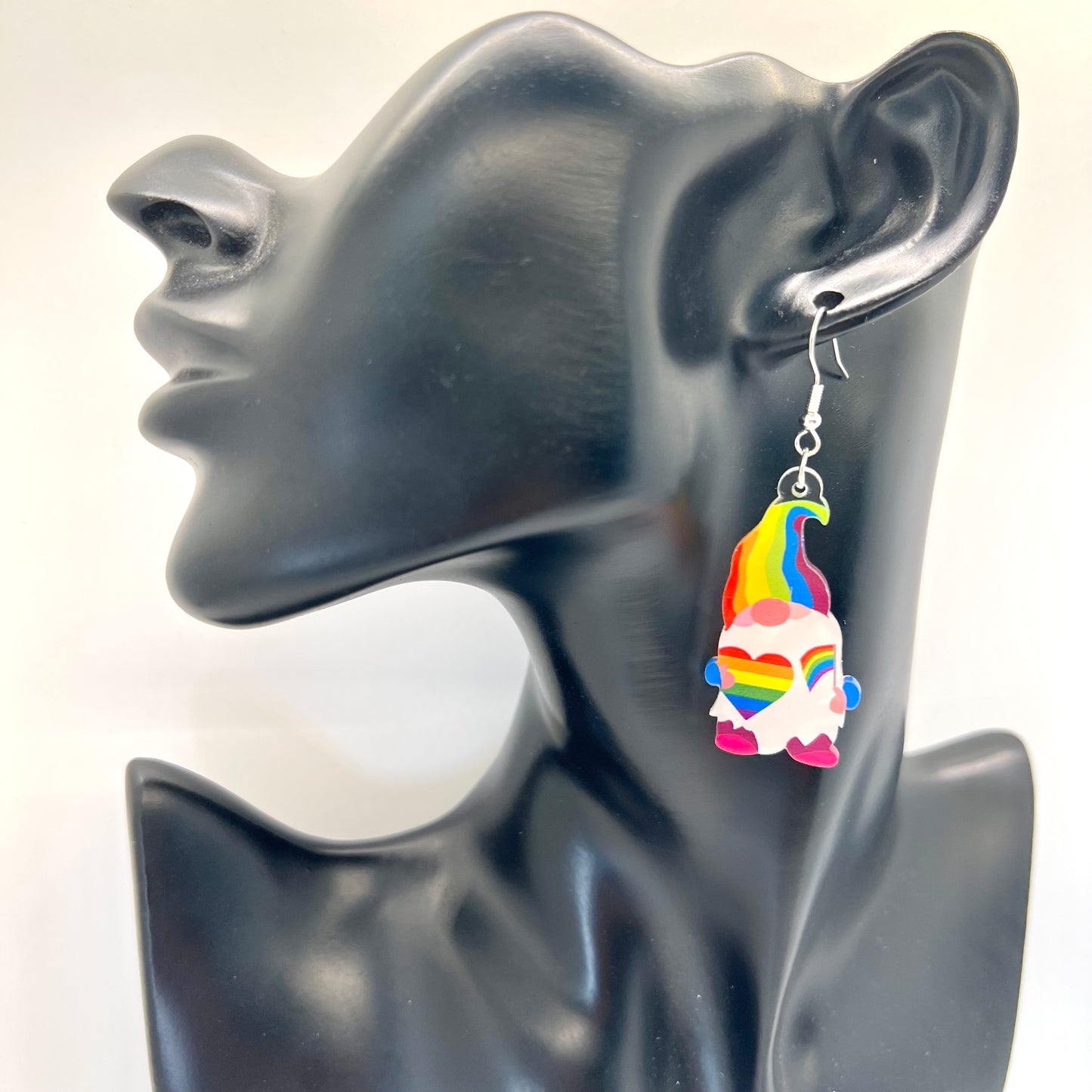 Rainbow Gnome Earrings