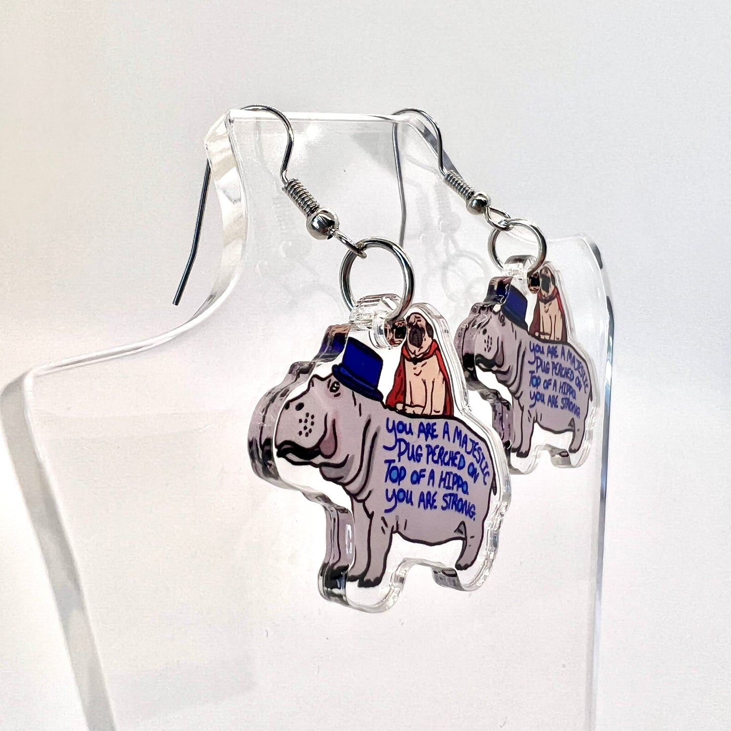 Pug & Hippo Earrings