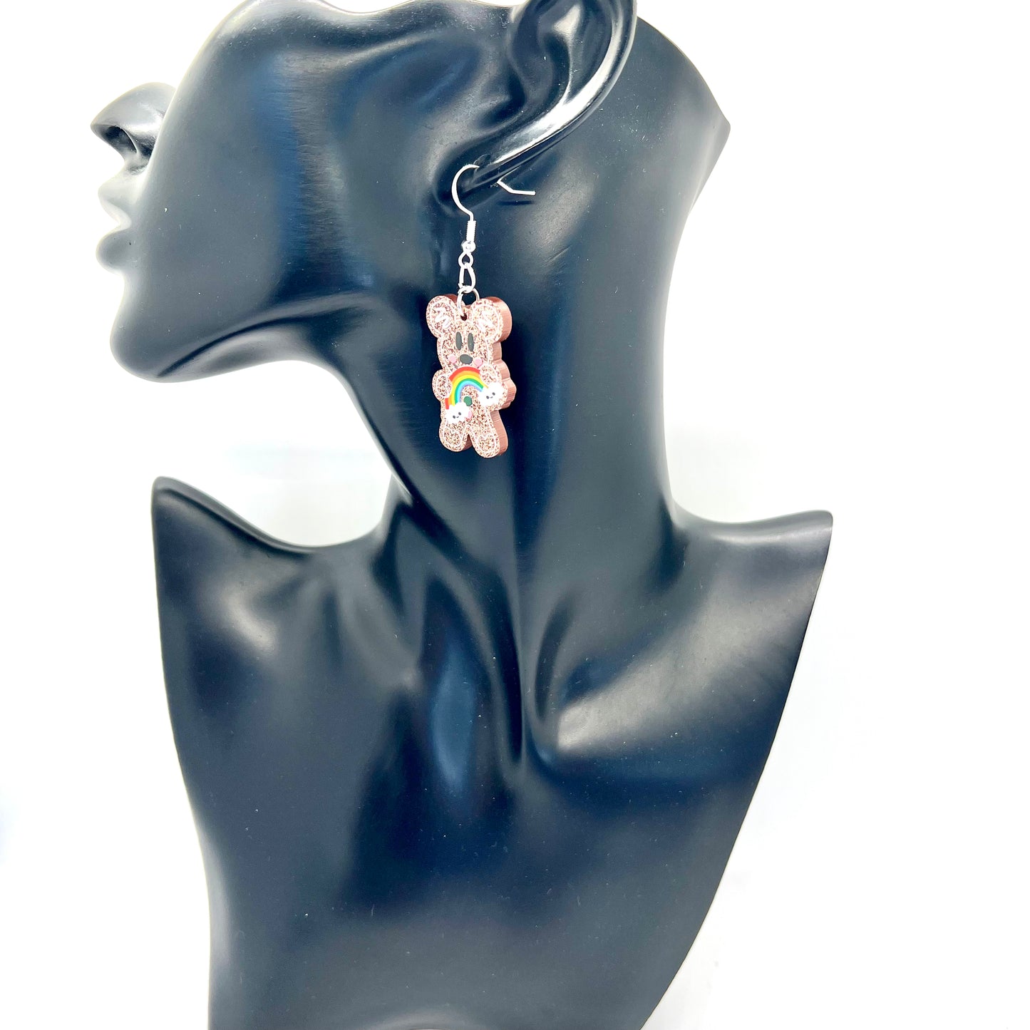 Mickey Rainbow Gingerbread Man Earrings