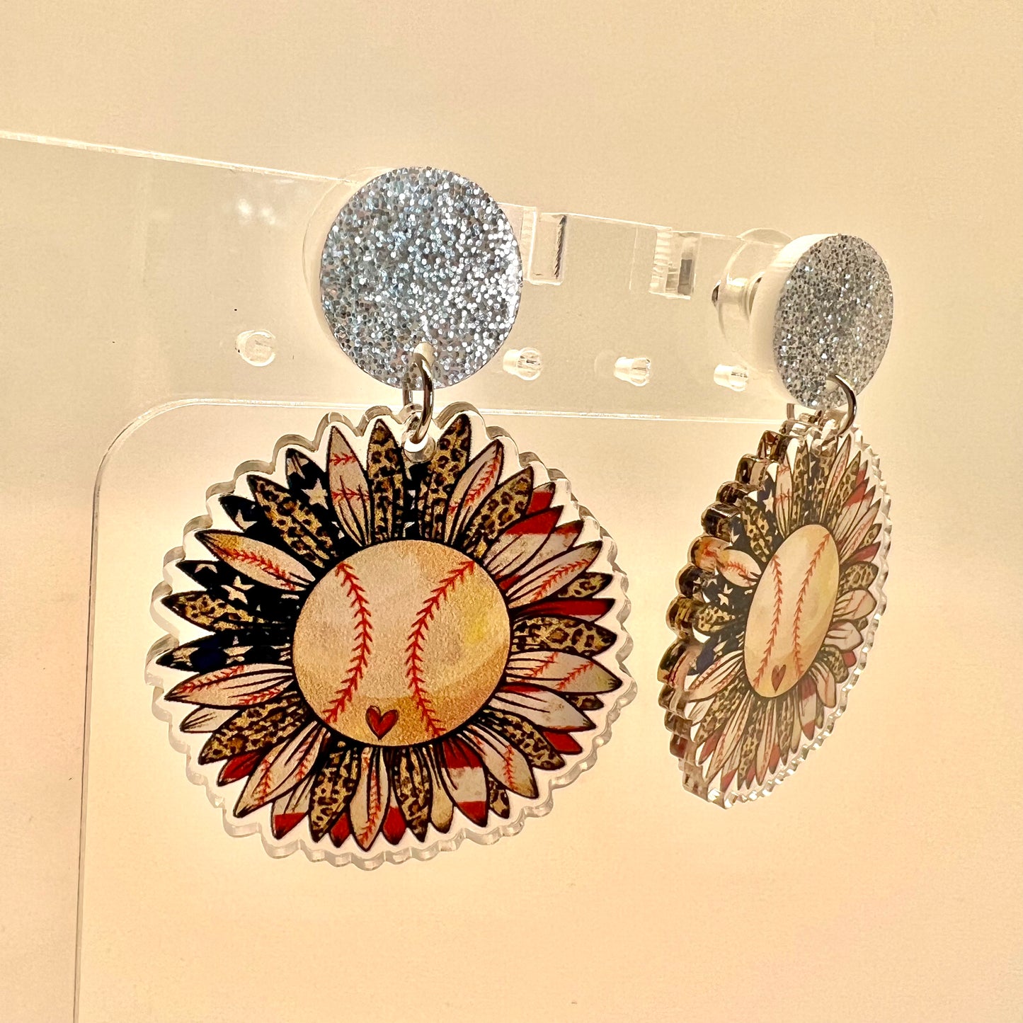 Baseball Flag Earrings