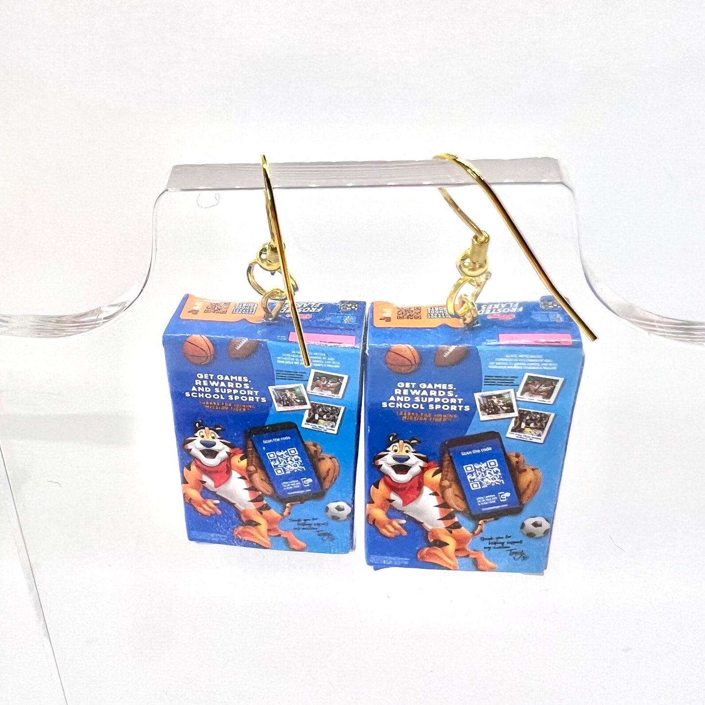 Frosted Flakes Cereal Earrings